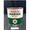 Image 1 : Vintage "5lb Texaco Marfax Oil Tin Empty