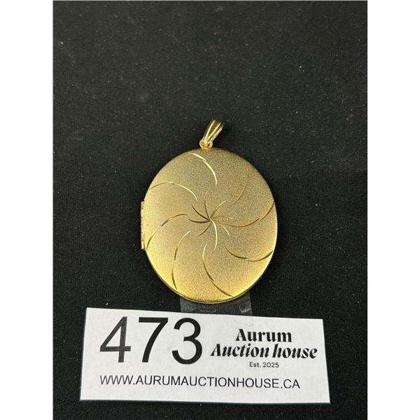 Classy Antique Gold Locket - Large!
