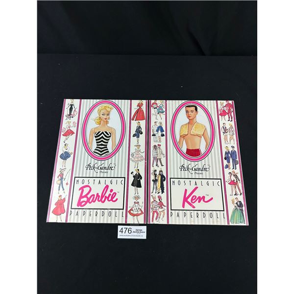Vintage 1980s Barbie & Ken Paper Dolls