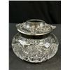 Image 4 : 3 Antique Cut Glass Powder Boxes and Hair Recievers