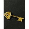 Image 6 : 2 Vintage Gold w/ Black Enamel + Stones Key Brooch + Glass Beads Wired Brooch