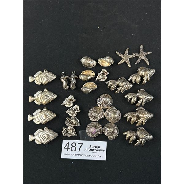 Small Bag of Silver Tone Charms