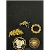Image 2 : Large Collection of Gold Tone Brooches, Everyone Different