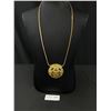 Image 1 : Vintage Gold Plated Pendant w/ Chain Necklace, Marked KKK