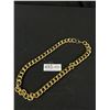 Image 3 : Extra Length Large + Heavy Gold Plated Links Necklace 28" Length Lobster Clasp Weight in 130 gr