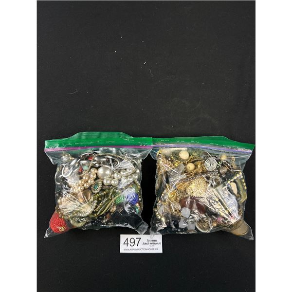 2 Bags of Misc Jewelery Parts, Etc