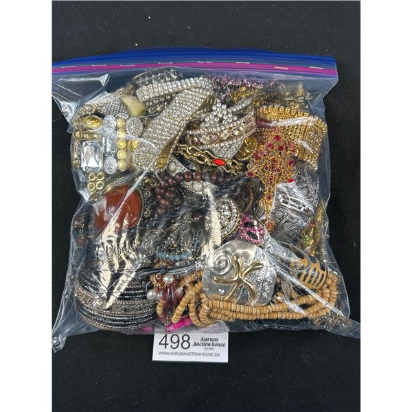 Large Bag w/ Misc Jewelery Parts Etc