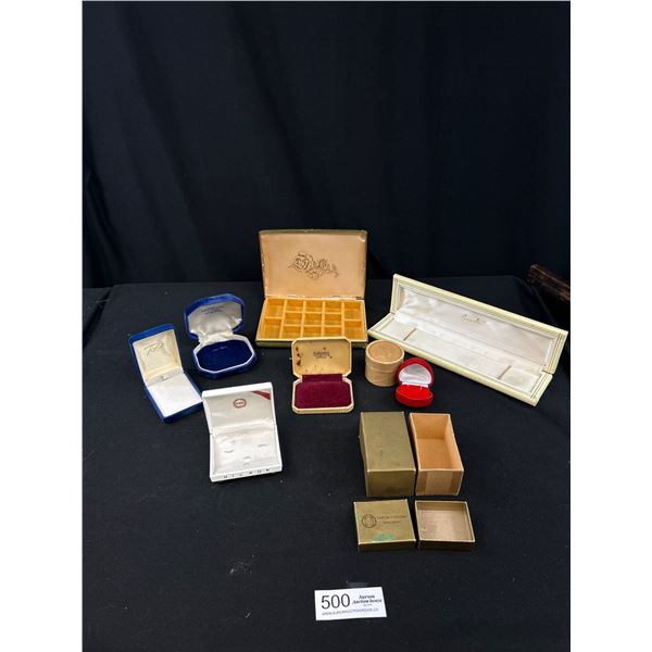 9 Various Vintage Jewelery Boxes