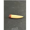 Image 3 : Vintage Gold Plate Red Enamel Large Genuine Tooth Pendant