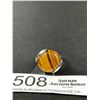 Image 2 : Huge Genuine Tigers Eye Stone Silver Ring