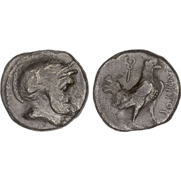 BACTRIA: Sophytes, ca. 305-294 BC, AR hemidrachm (1.43g), VF