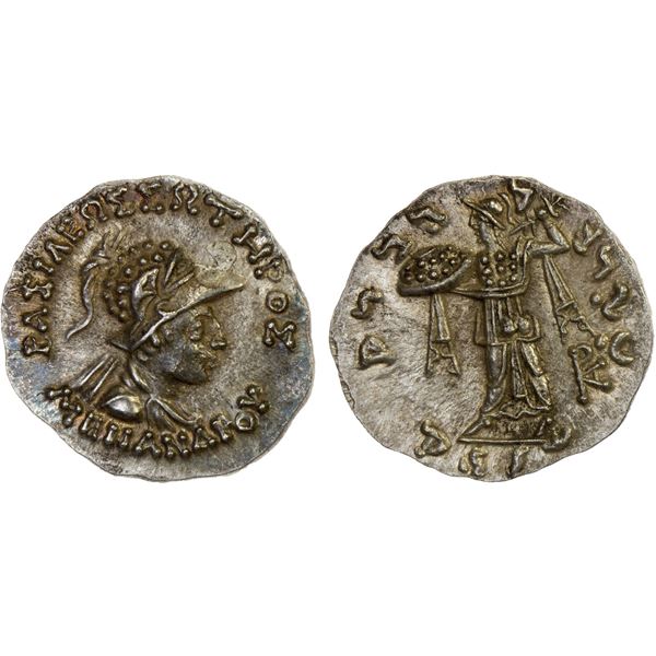 BACTRIA: Menander, ca. 155-130 BC, AR drachm (2.49g), AU