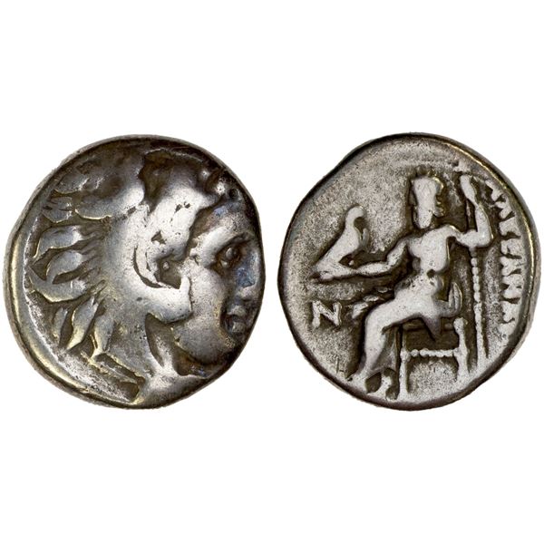 MACEDONIAN KINGDOM: Alexander III, the Great, 336-323 BC, AR drachm (4.17g), Kolophon, Fine