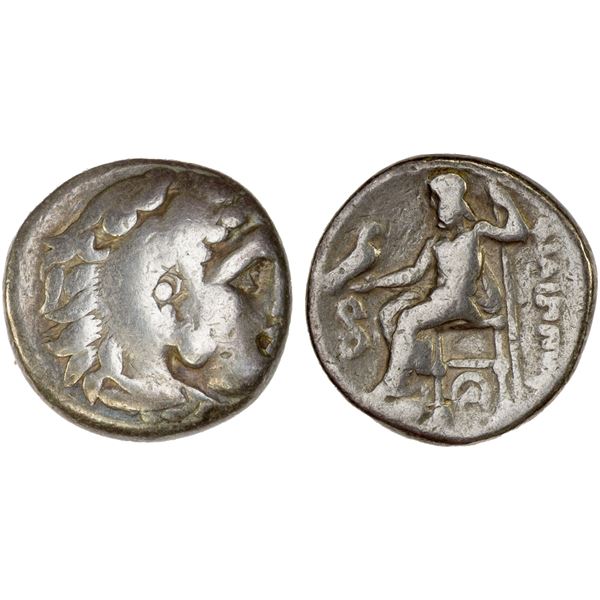 MACEDONIAN KINGDOM: Phillip III, 323-317 BC, AR drachm (4.18g), Lampsakos, Fine