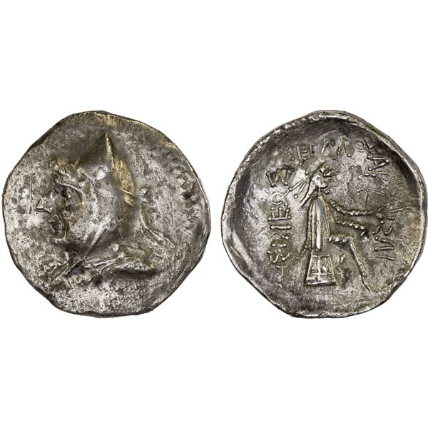 PARTHIAN KINGDOM: Mithradates I, c. 171-138 BC, AR drachm (4.00g), VF