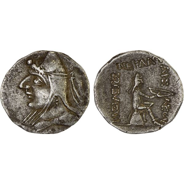 PARTHIAN KINGDOM: Mithradates I, c. 171-138 BC, AR drachm (3.9g), VF