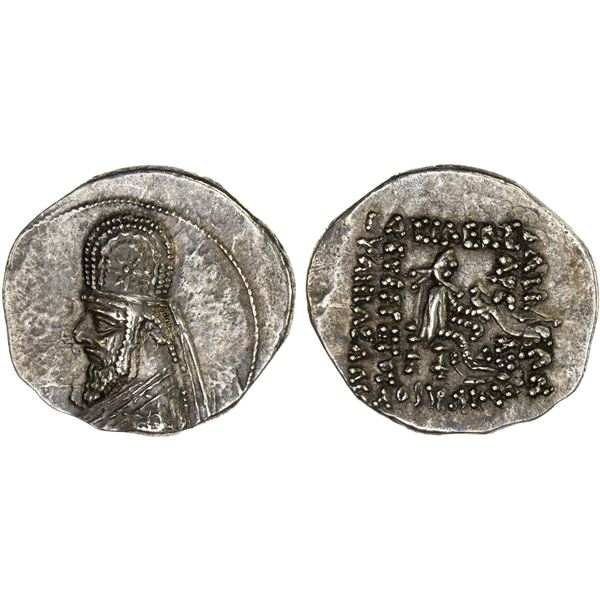 PARTHIAN KINGDOM: Mithradates II, c. 123-88 BC, AR drachm (4.26g), VF-XF