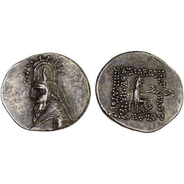 PARTHIAN KINGDOM: Gotarzes I, ca. 95-87 BC, AR drachm (3.96g), VF-XF