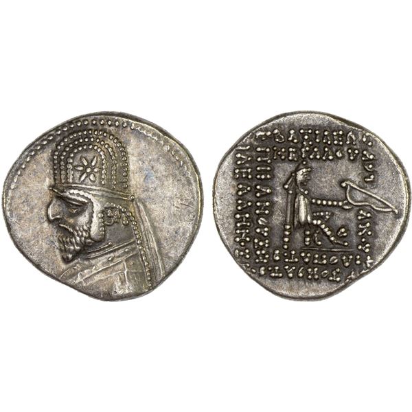 PARTHIAN KINGDOM: Orodes I, ca. 90-77 BC, AR drachm (4.05g), VF-XF