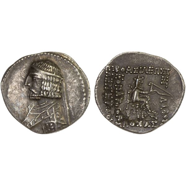 PARTHIAN KINGDOM: Orodes I, ca. 90-77 BC, AR drachm (4.03g), VF-XF