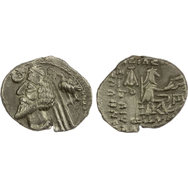 PARTHIAN KINGDOM: Phraates IV, 38-2 BC, AR drachm (4.20g), Mithradatkart, VF-XF