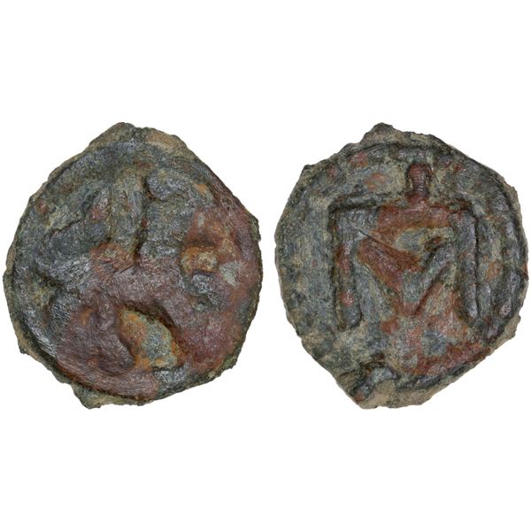 CHACH: Anonymous, 8th century, AE cash (2.14g), VF