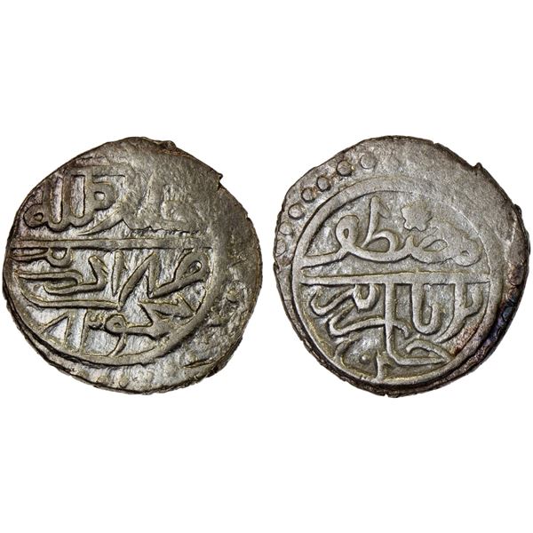 OTTOMAN EMPIRE: Mustafa Çelebi, 1419-1422, AR akçe, Edirne, AH824, XF-AU