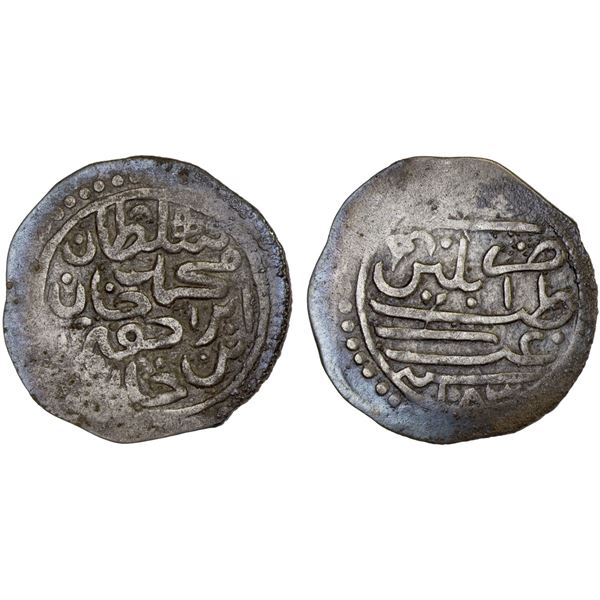 OTTOMAN: TRIPOLI: Mehmet IV, 1648-1687, AR beshlik (1.45g), Tarabulus Gharb, AH1083, VF