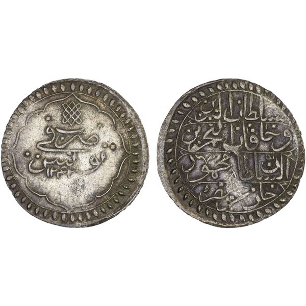 OTTOMAN: TUNIS: Mahmud II, 1808-1839, BI piastre, AH1242, VF