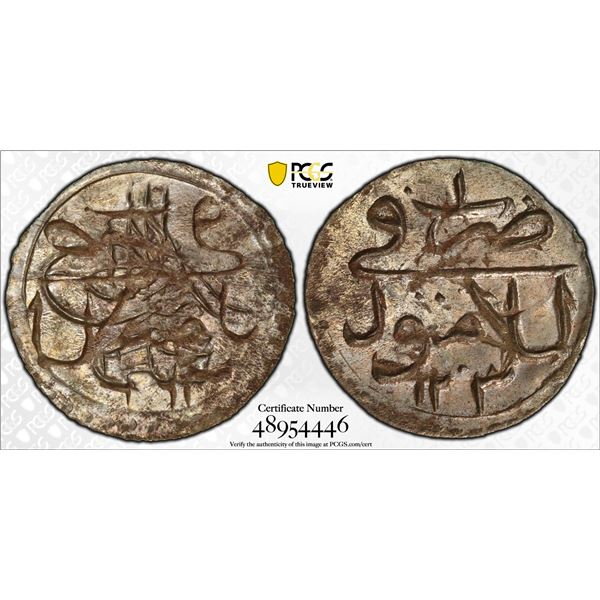 OTTOMAN: TURKEY: Selim III, 1789-1807, AR akçe, Islambul, AH1203 year 1, PCGS MS63