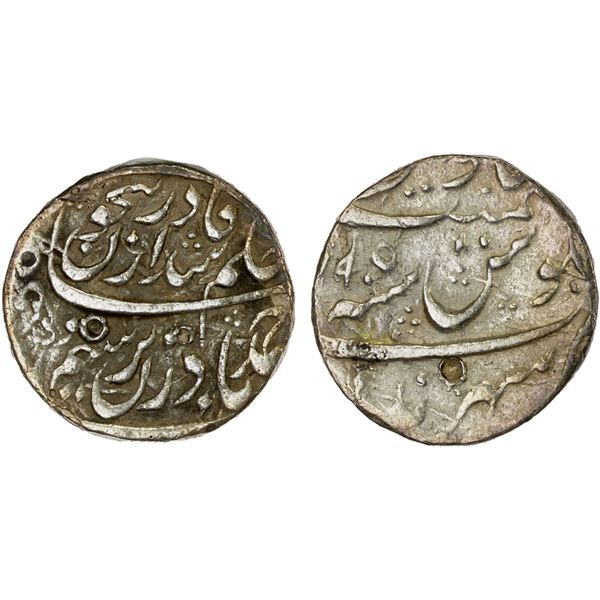 DURRANI: Ahmad Shah, 1747-1772, AR rupee (10.93g), Sahrind, year 15, VF