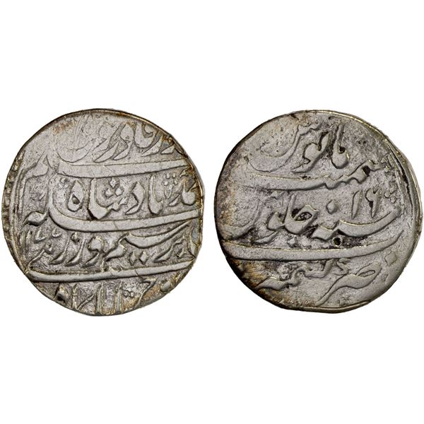 DURRANI: Ahmad Shah, 1747-1772, AR rupee (10.76g), Kashmir, AH1177 year 16, F-VF