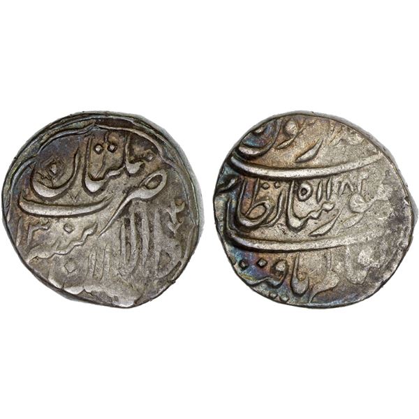 DURRANI: Taimur Shah, 1757-1772, AR rupee (11.52g), Multan, AH1182 year 13, VF