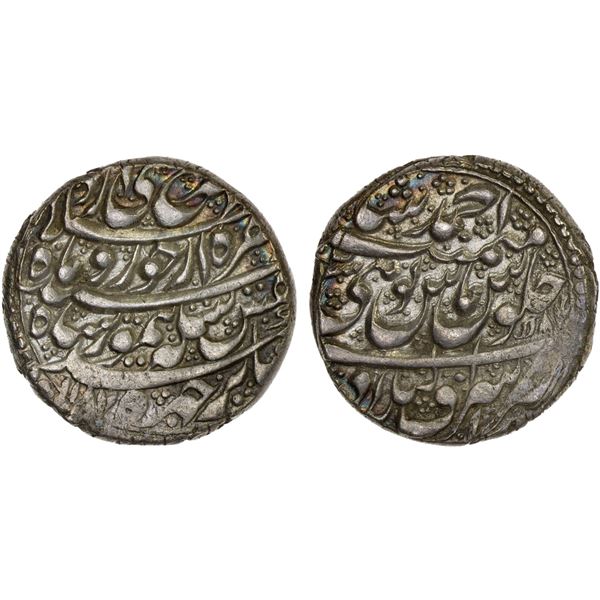 DURRANI: Taimur Shah, 1772-1793, AR rupee (11.37g), Ahmadshahi (= Qandahar), AH1187 year 2, XF