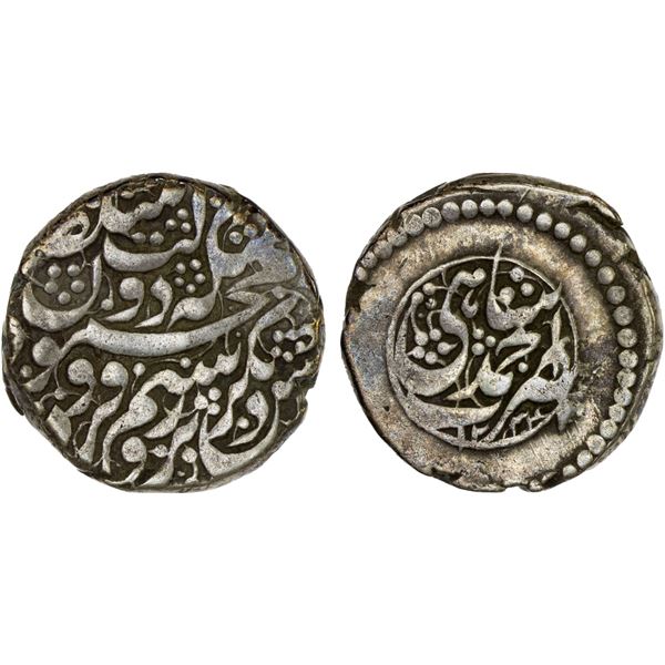 DURRANI: Mahmud Shah, 1809-1817, AR rupee (10.29g), Ahmadshahi (= Qandahar), AH1234, choice VF