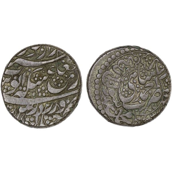 DURRANI: Ayyub Shah, 1817-1829, AR rupee (10.24g), Ahmadshahi (= Qandahar), AH1235, choice VF