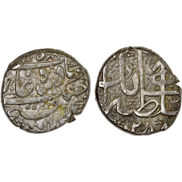 DURRANI: Fath Jang, 1842, AR rupee (9.38g), Kabul, AH1258//1258, choice XF
