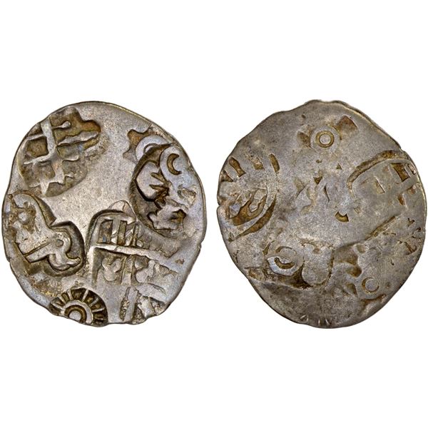MAGADHA: Punchmarked, AR karshapana (3.17g), ca. 430-400 BC, Choice VF
