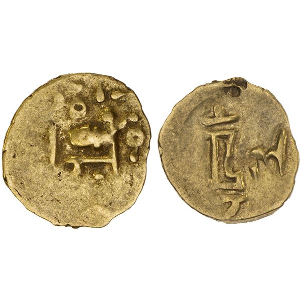 ORISSA: Anonymous, 12th/13th century, AV fanam (0.48g), year 3, VF-XF