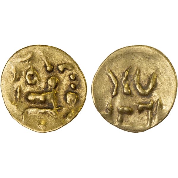 ORISSA: Anonymous, 12th/13th century, AV fanam (0.48g), year 15, VF-XF