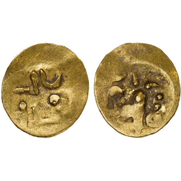 ORISSA: Anonymous, 12th/13th century, AV fanam (0.49g), year 18, VF-XF