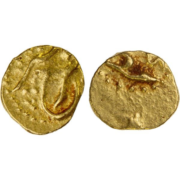 MUGHAL: Farrukhsiyar, 1713-1719, AV 1/2 fanam, Karpa, ND, VF-XF