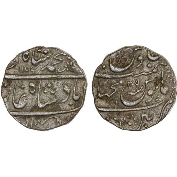 MUGHAL: Muhammad Shah, 1719-1748, AR rupee (11.27g), Machhlipattan, AH1159 year 29, About VF