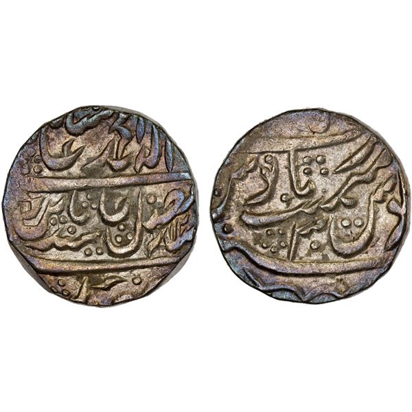 MUGHAL: Shah Alam II, 1759-1806, AR rupee, Hathras, AH12xx year 30, VF-XF