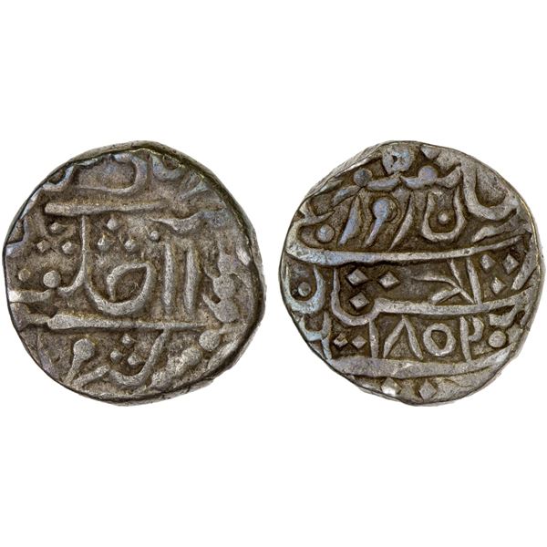 KARAULI: AR rupee, 1852 year 11, VF