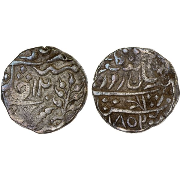 KARAULI: AR rupee, 1852 year 12, VF