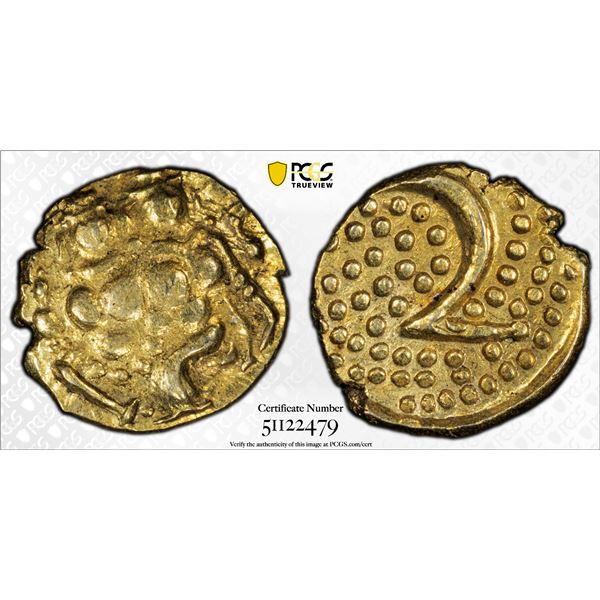 MYSORE: Haidar Ali, 1761-1782, AV fanam (0.32g), ND, PCGS MS63