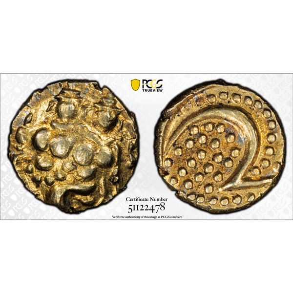 MYSORE: Haidar Ali, 1761-1782, AV fanam (0.32g), ND, PCGS MS62