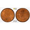 Image 1 : BRITISH INDIA: Victoria, Empress, 1876-1901, AE 1/4 anna, 1891(c), PCGS MS64 RD