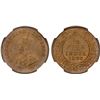 Image 1 : BRITISH INDIA: George V, 1910-1936, AE 1/2 pice, 1936(c), NGC MS65 RB
